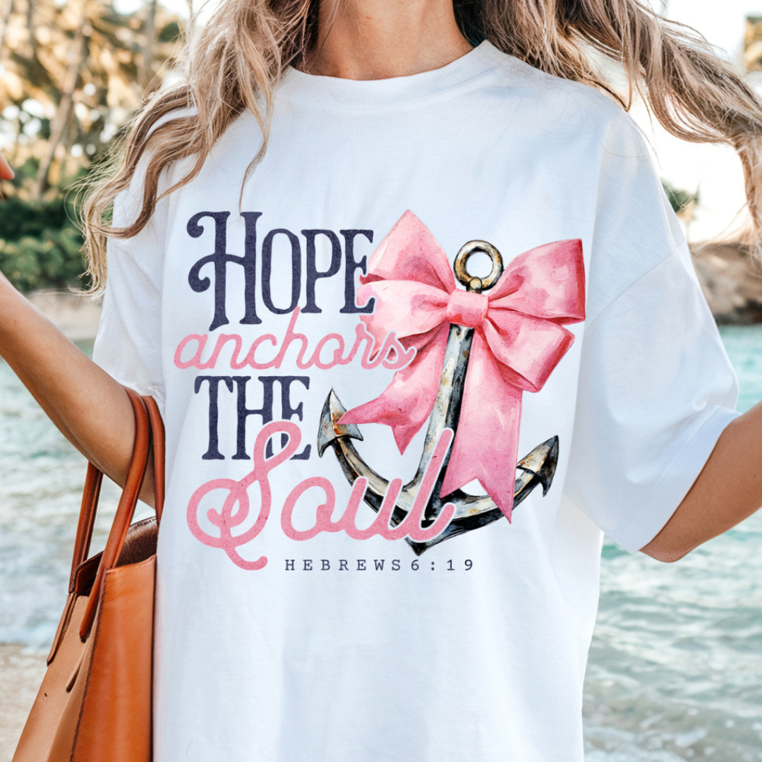 Made to Order | Hope Anchors Graphic Tee or Sweatshirt in Multiple Printing Options on White