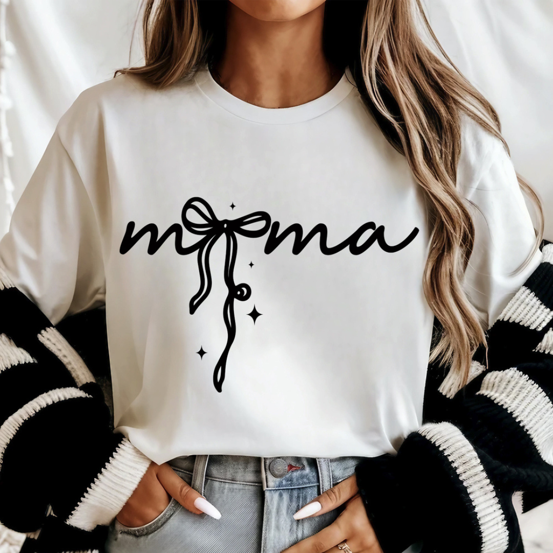 Made to Order | Mama Coquette Bow Graphic Tee or Sweatshirt in Multiple Printing Options on White