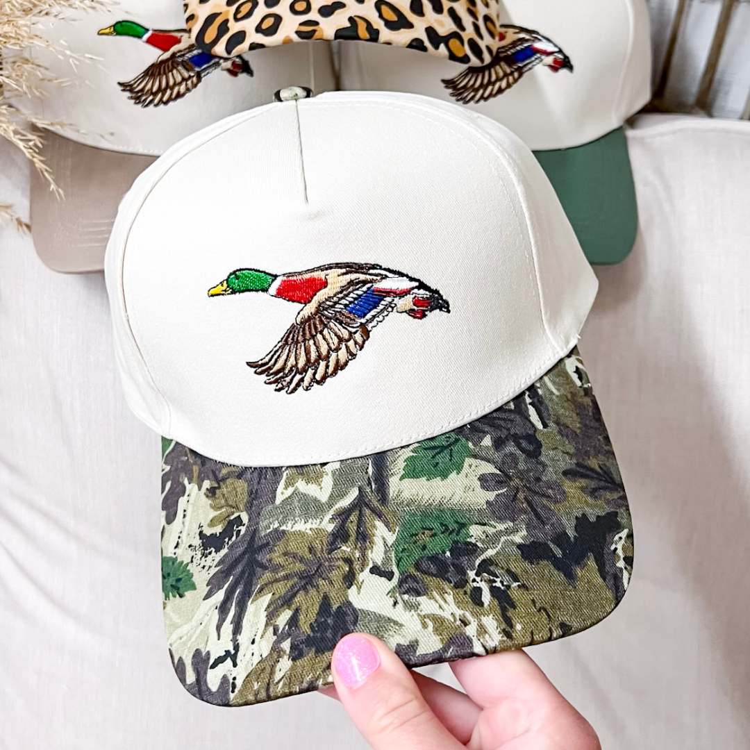 Mallard Two Tone Canvas Trucker Cap in Multiple Color Options