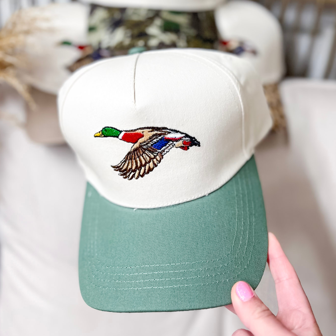 Mallard Two Tone Canvas Trucker Cap in Multiple Color Options
