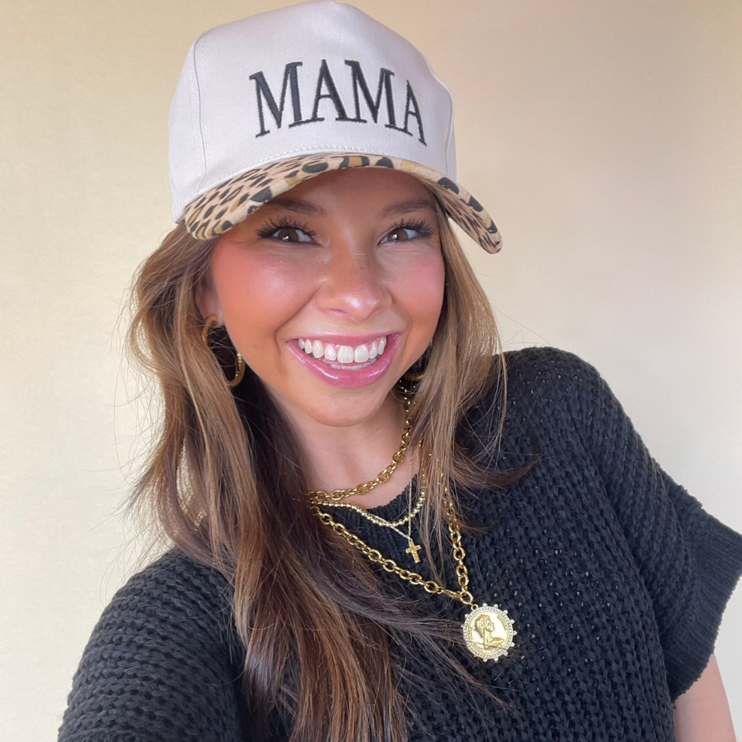 Mama Two Tone Canvas Trucker Cap in Multiple Color Options