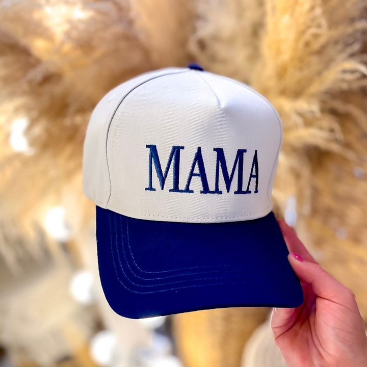 Mama Two Tone Canvas Trucker Cap in Multiple Color Options