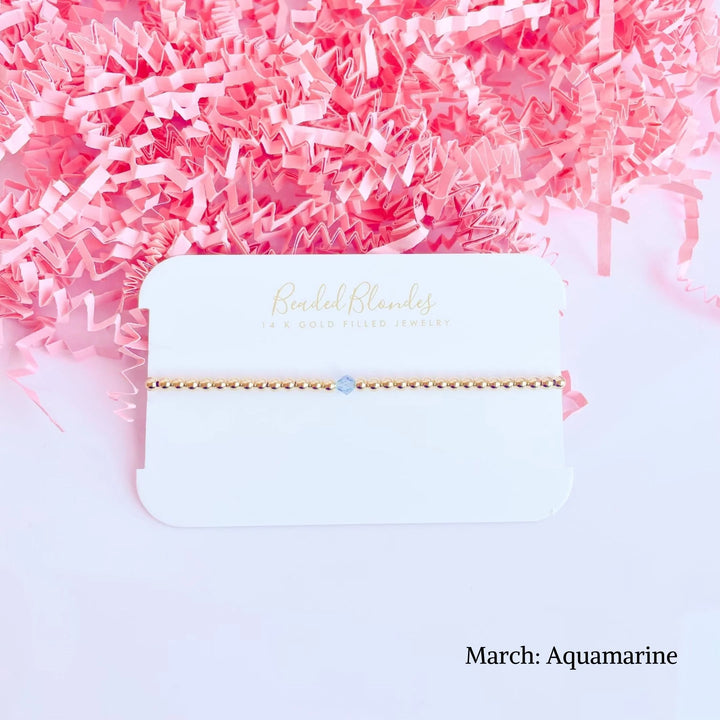 Beaded Blondes | Birthstone Swarovski Crystal Bracelet - Giddy Up Glamour Boutique