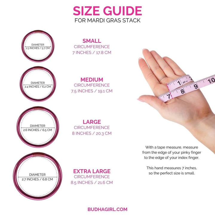 BuDhaGirl | Set of Six | Mardis Gras All Weather Bangles - Giddy Up Glamour Boutique