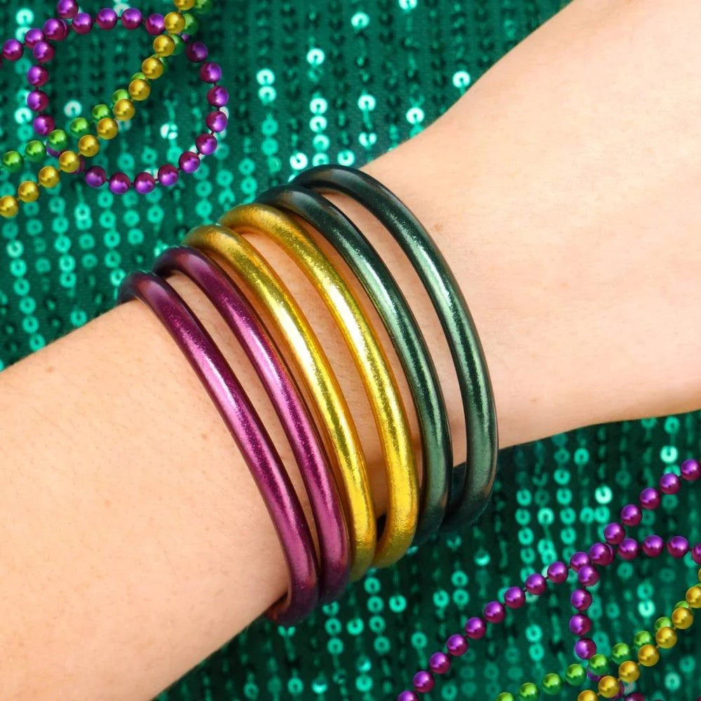 BuDhaGirl | Set of Six | Mardis Gras All Weather Bangles - Giddy Up Glamour Boutique