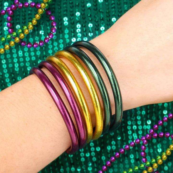 BuDhaGirl | Set of Six | Mardis Gras All Weather Bangles - Giddy Up Glamour Boutique