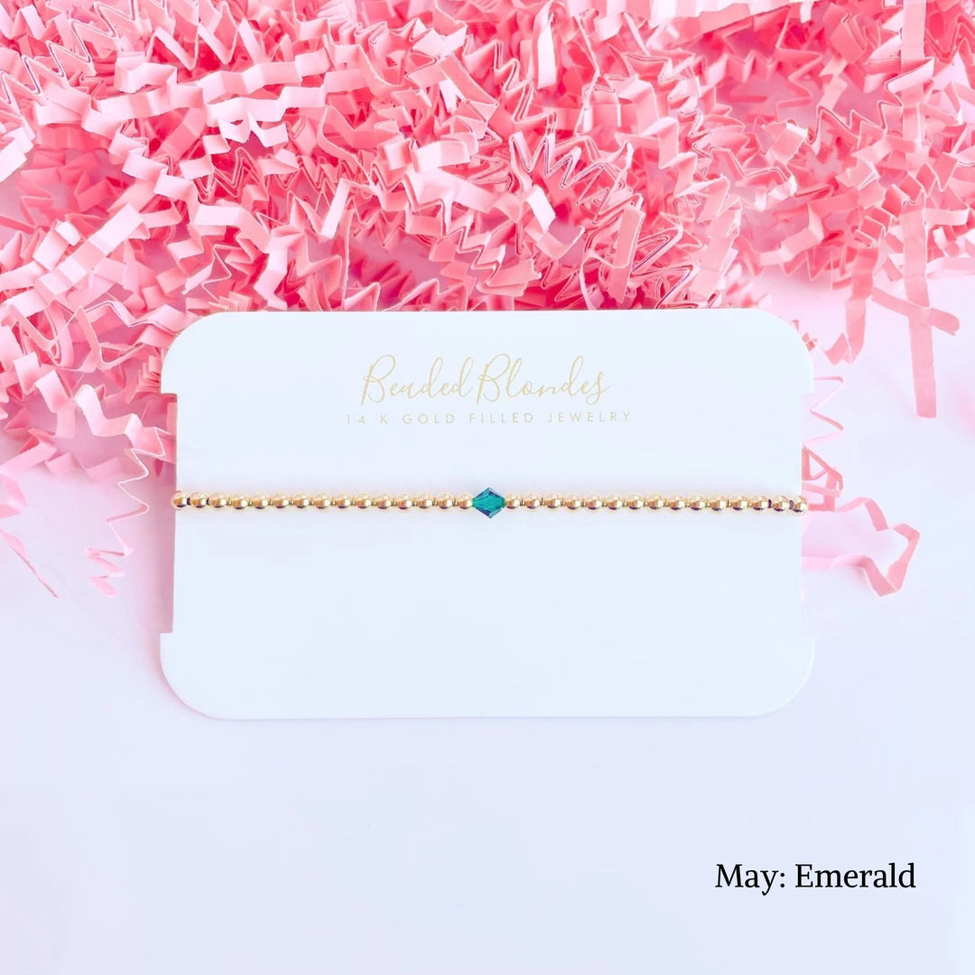 Beaded Blondes | Birthstone Swarovski Crystal Bracelet - Giddy Up Glamour Boutique