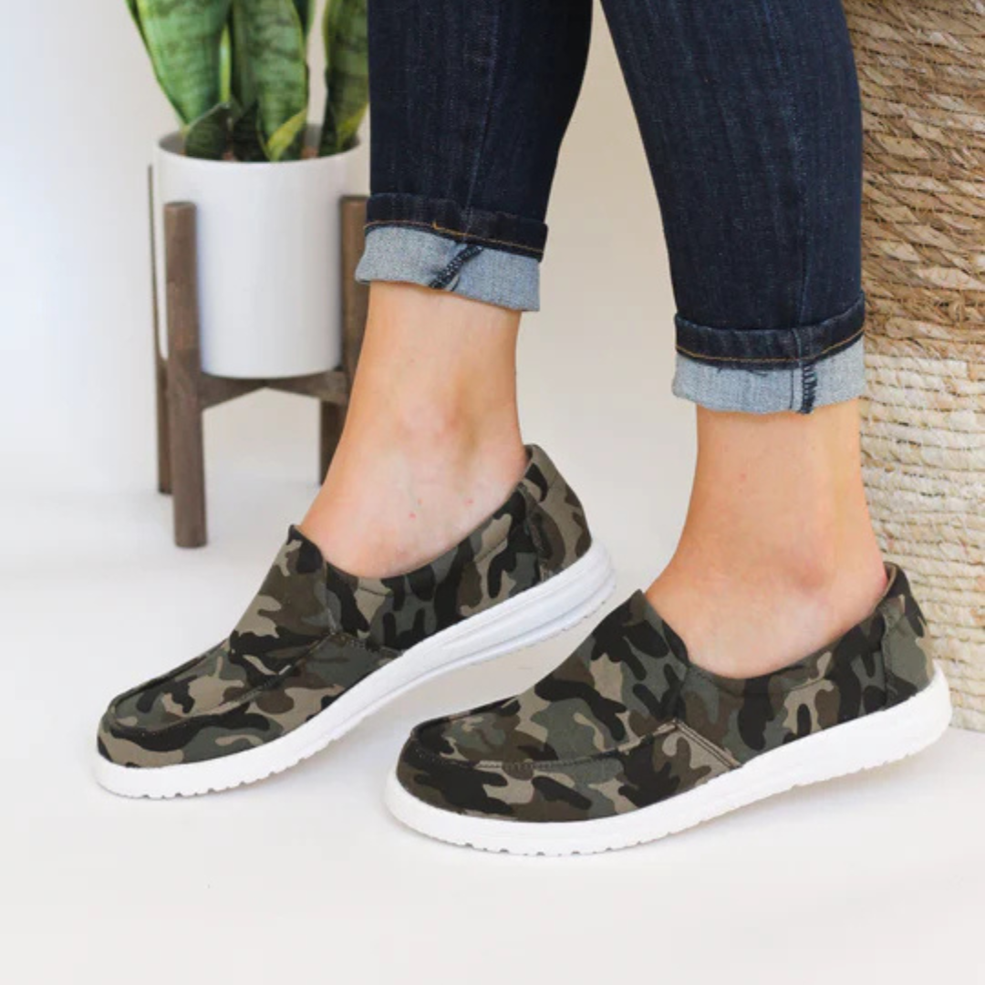 Online Exclusive | Maya Slip- on Sneakers in Camo