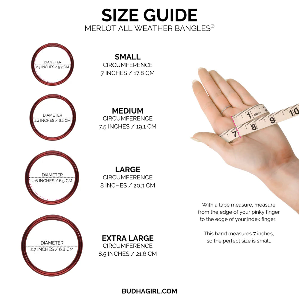 BuDhaGirl | Set of Six | All Weather Bangles in Merlot