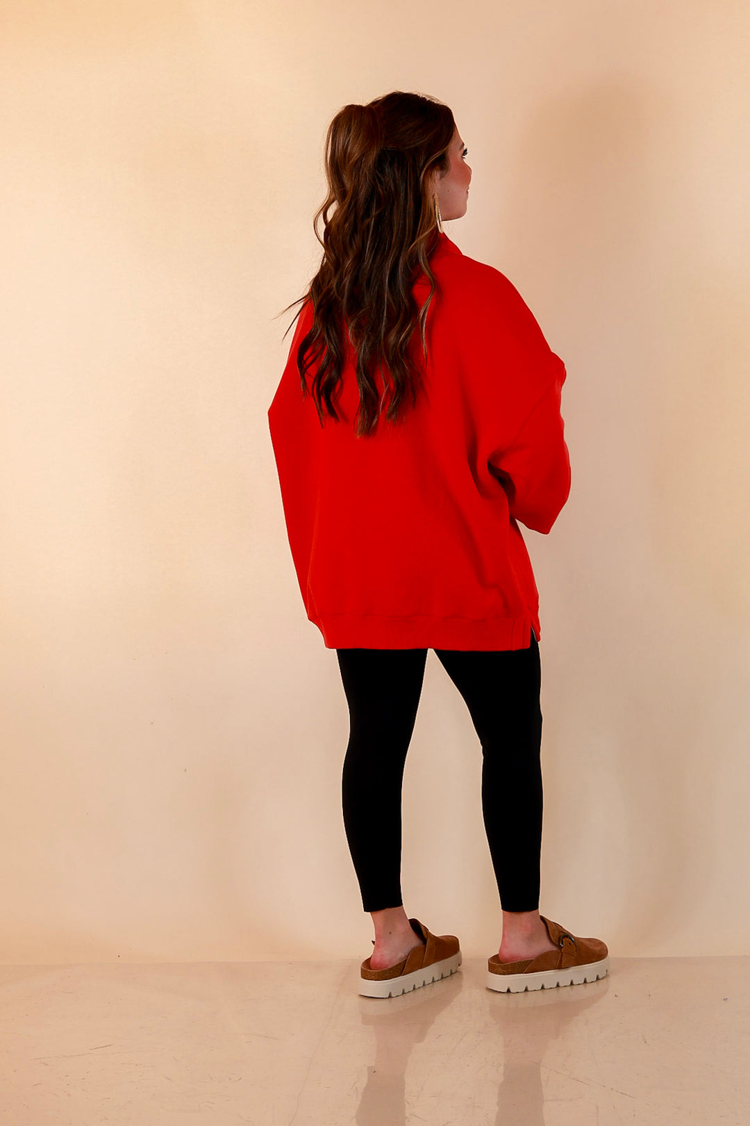 Merry Company Merry and Bright Crew Sweatshirt in Red