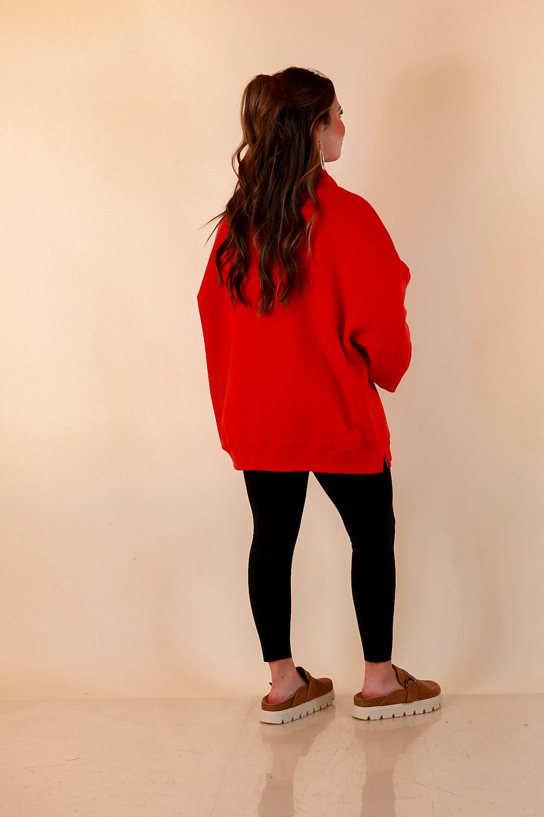 Merry Company Merry and Bright Crew Sweatshirt in Red