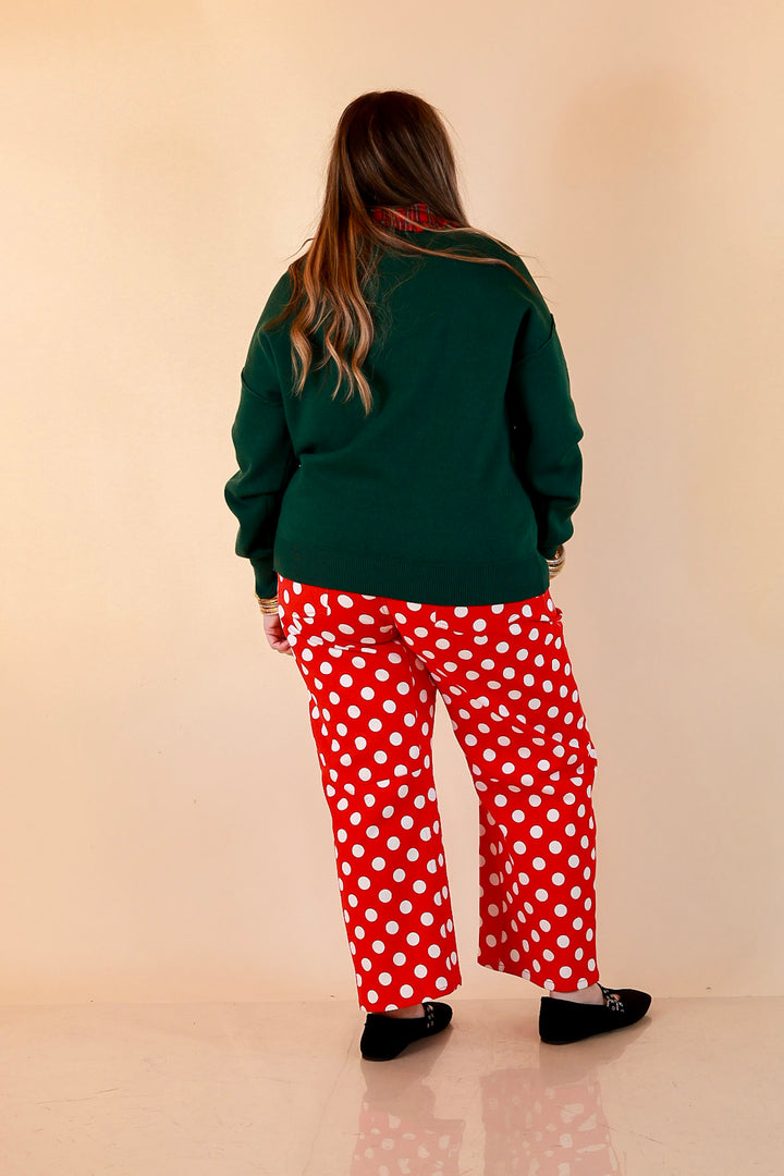 Merry Little Moment Merry Script Sweater in Green
