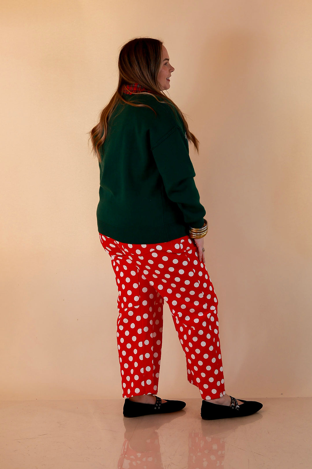 Merry Little Moment Merry Script Sweater in Green