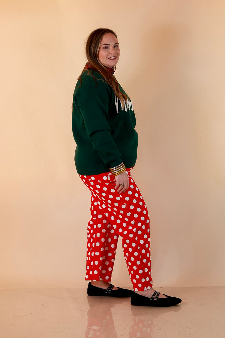 Merry Little Moment Merry Script Sweater in Green