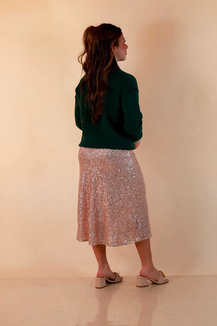 Merry Little Moment Merry Script Sweater in Green