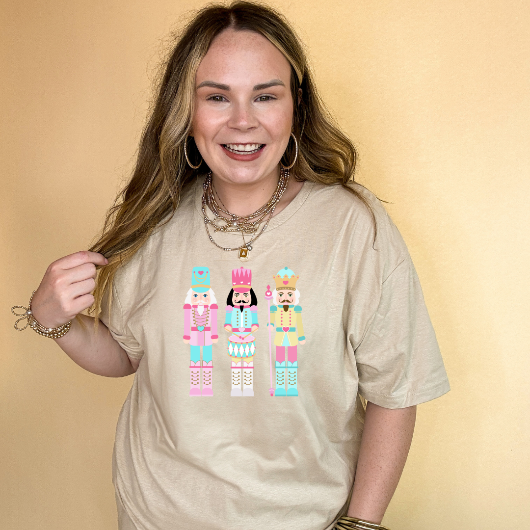 Online Exclusive | Pastel Nutcrackers Graphic Tee in Multiple Color Options