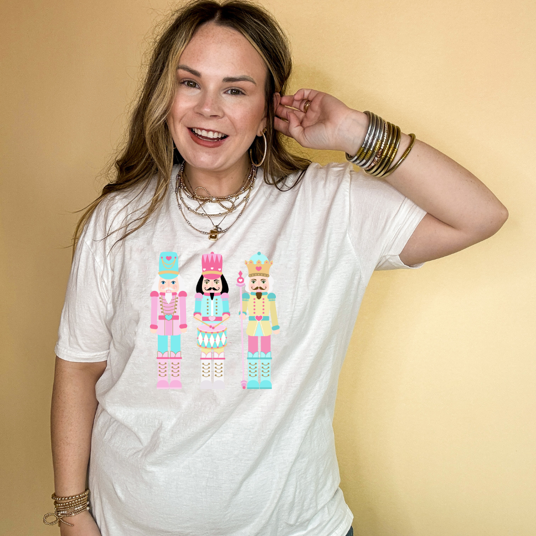 Online Exclusive | Pastel Nutcrackers Graphic Tee in Multiple Color Options