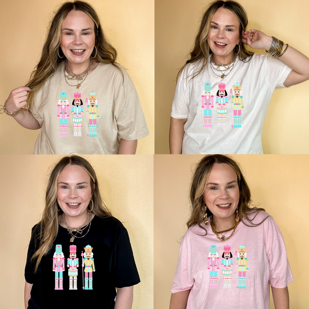 Online Exclusive | Pastel Nutcrackers Graphic Tee in Multiple Color Options