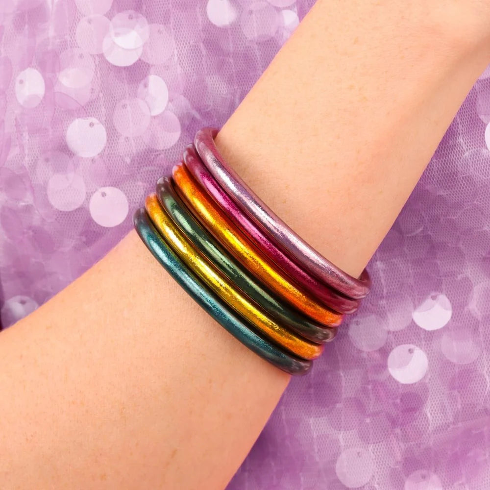 BuDhaGirl | Set of Six | All Weather Bangles Mardi Gras Magnifique Stack