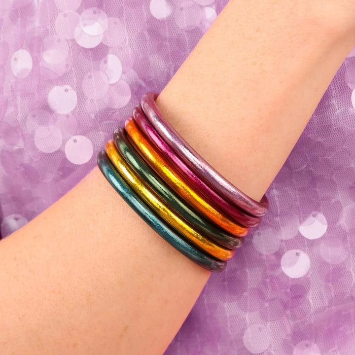 BuDhaGirl | Set of Six | All Weather Bangles Mardi Gras Magnifique Stack
