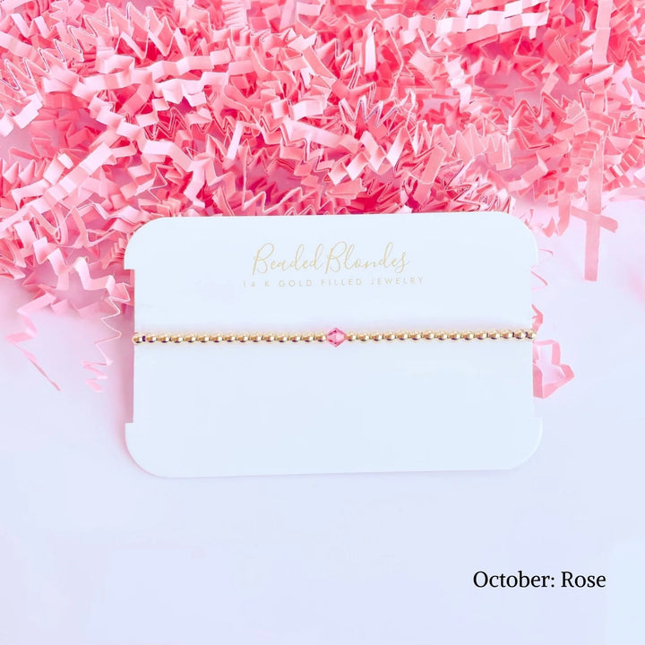 Beaded Blondes | Birthstone Swarovski Crystal Bracelet - Giddy Up Glamour Boutique