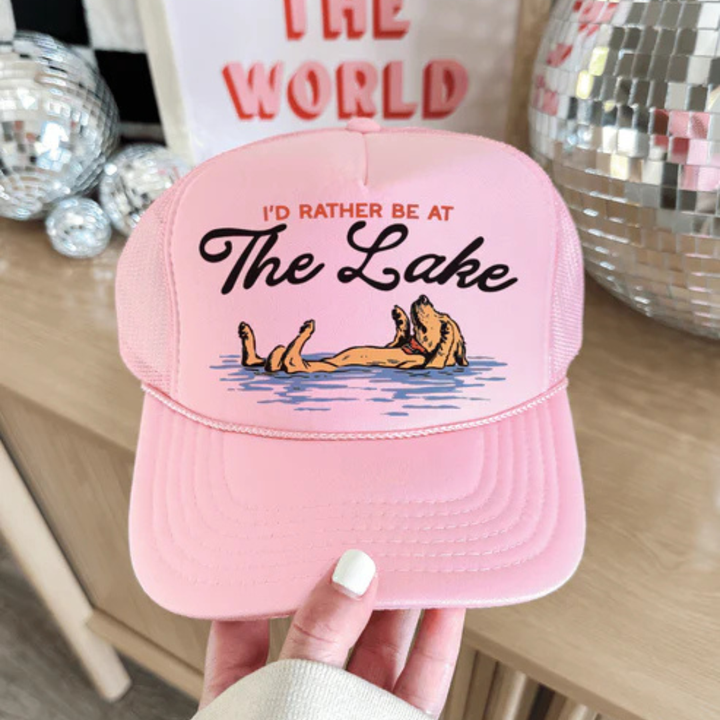 Foam trucker hat featuring an I&