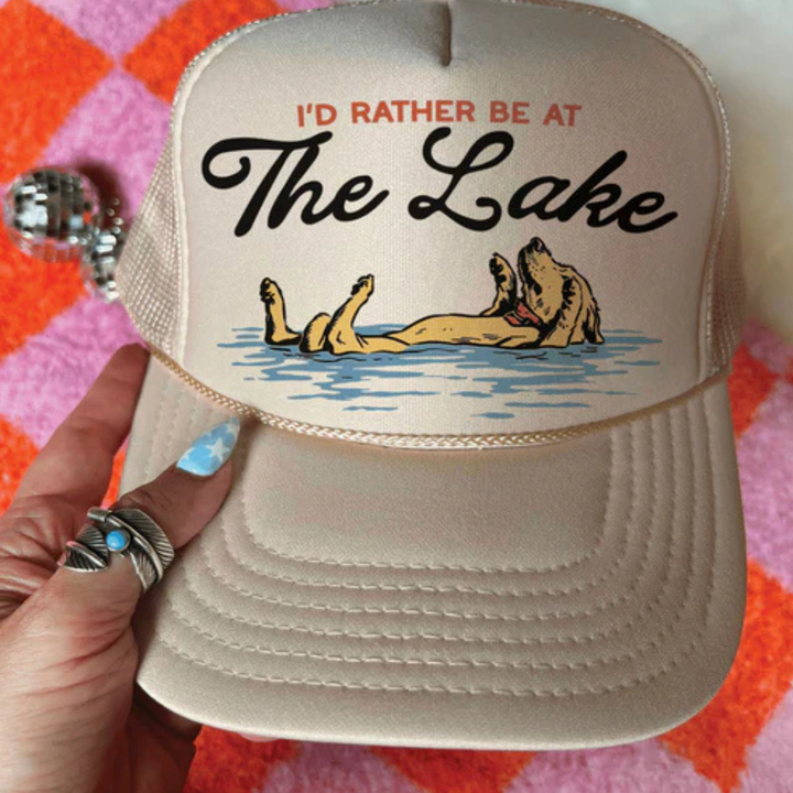 Foam trucker hat featuring an I&