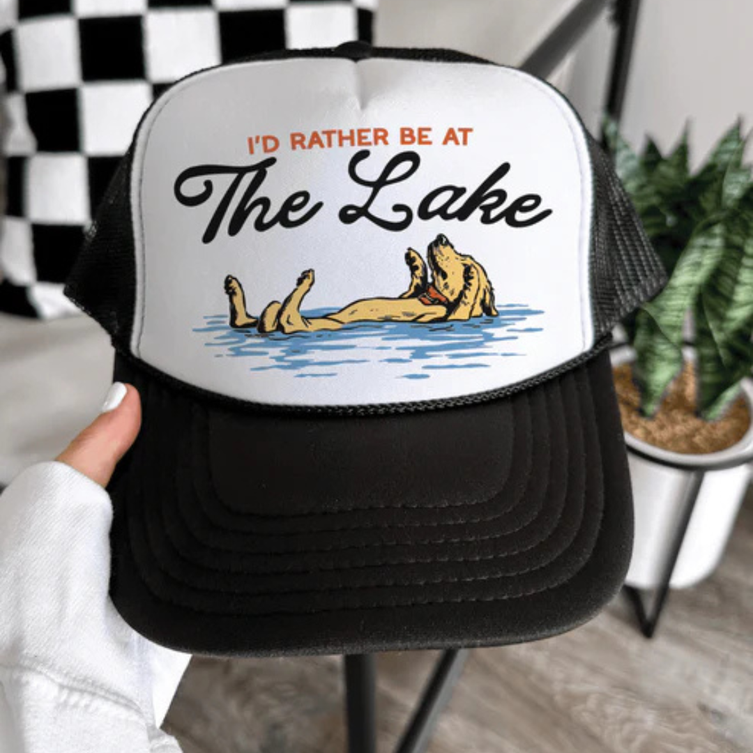 Foam trucker hat featuring an I&