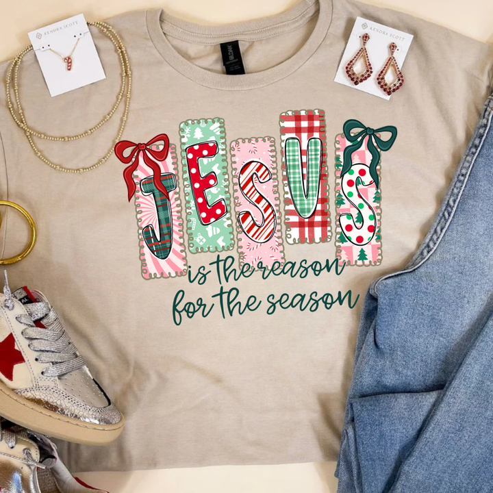 Online Exclusive | Jesus is the Reason Christian Christmas Graphic on Tee and Sweatshirt Options