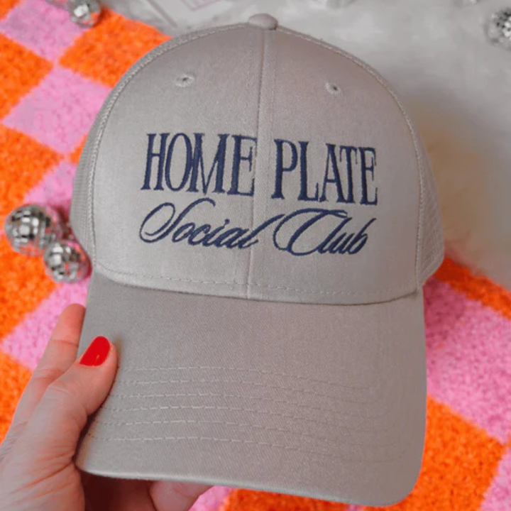 Online Exclusive | Home Plate Club Trucker Hat on Gray