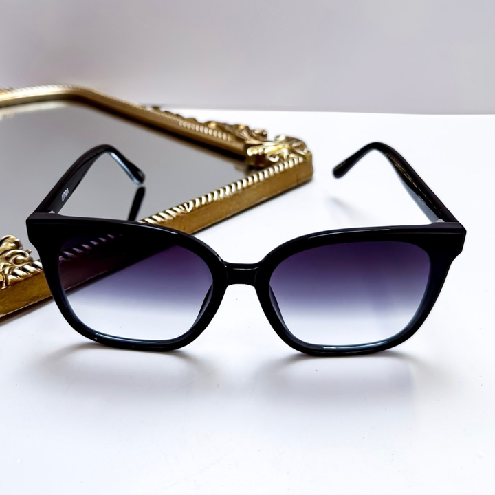 Otra Eyewear | Betty Oversized Square Sunglasses in Black