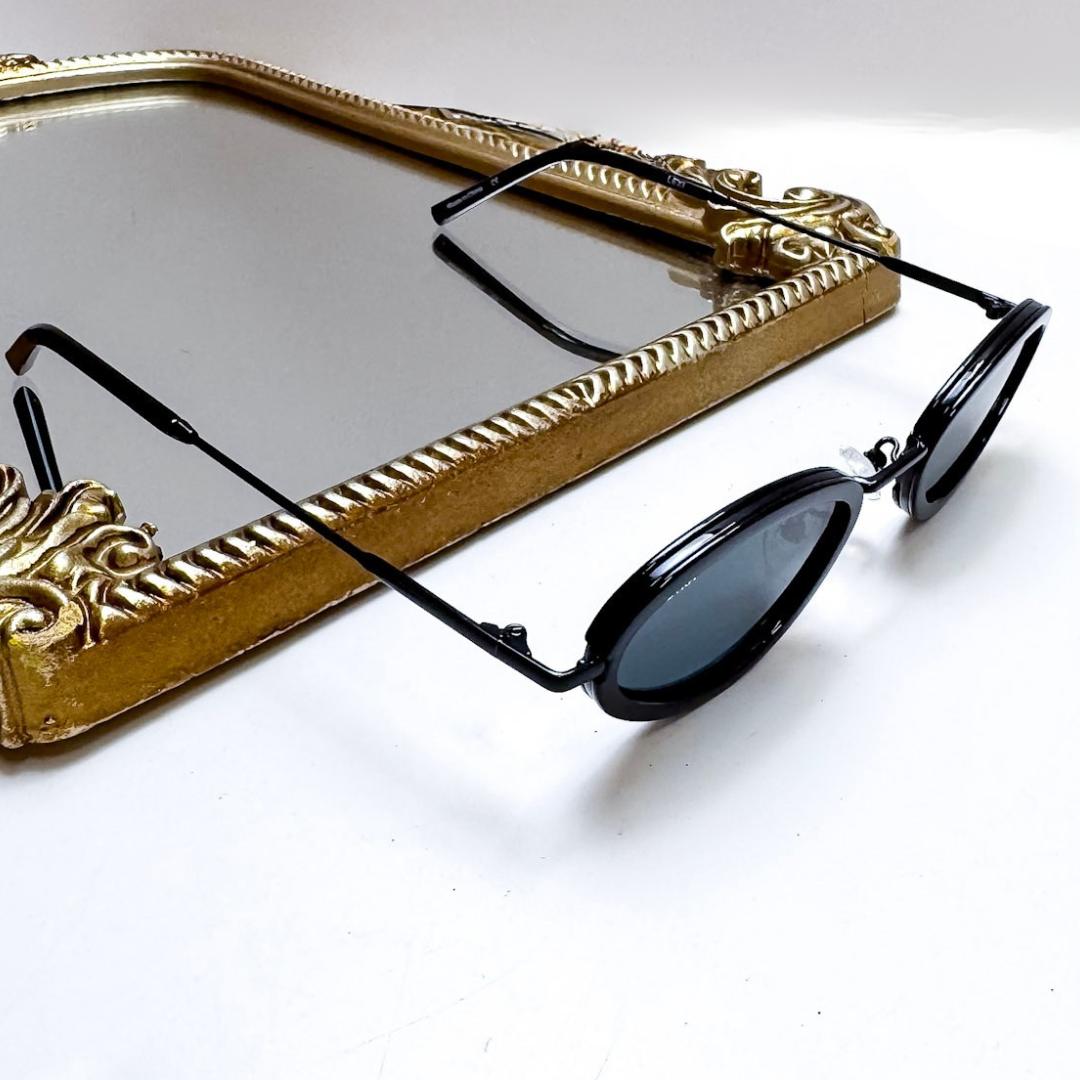 Otra Eyewear | Lexi Oval Sunglasses in Black