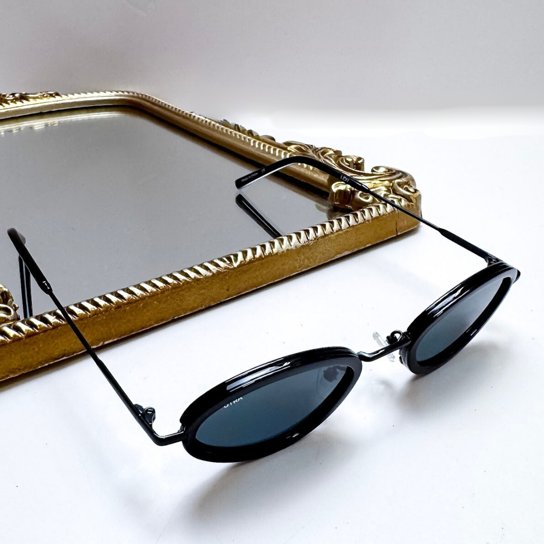 Otra Eyewear | Lexi Oval Sunglasses in Black