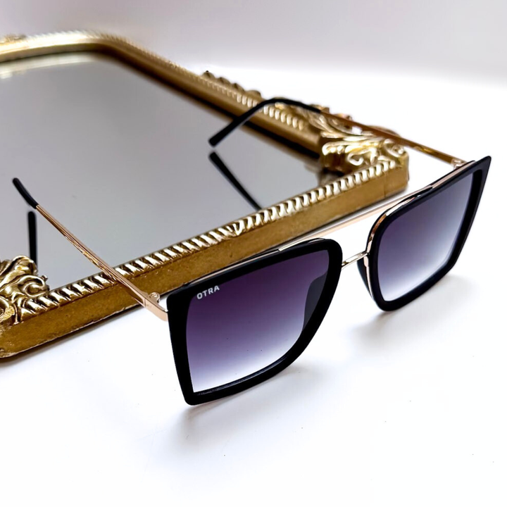 Otra Eyewear | Velda Oversized Square Sunglasses in Black