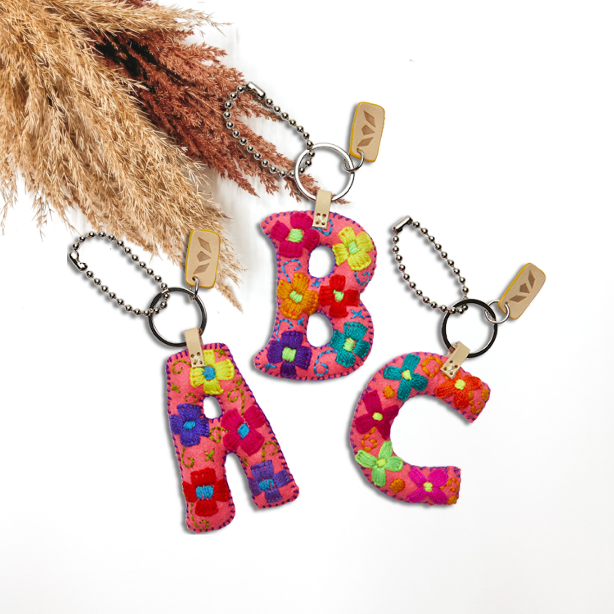 Consuela | Pink Felt Letter Charms - Giddy Up Glamour Boutique