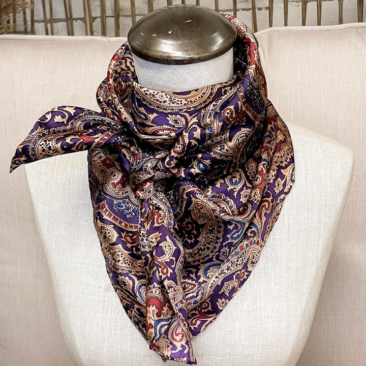 Wyoming Traders | Paisley Wild Rag in Plum and Maroon
