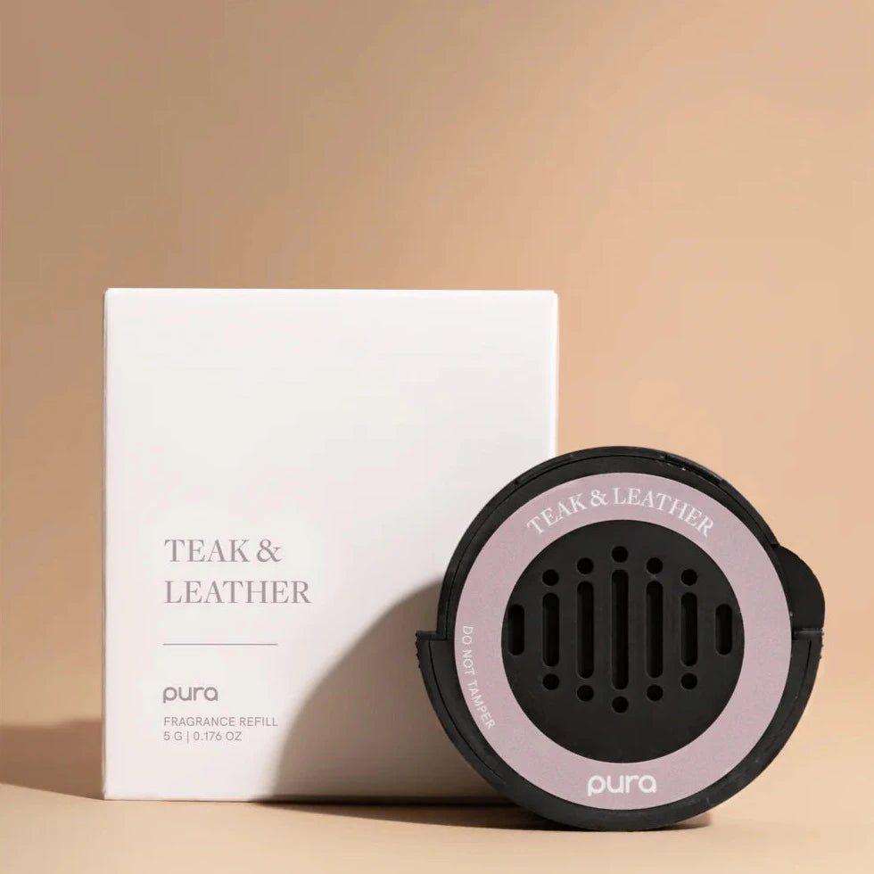 Pura | Fragrance Insert for Car Diffuser Device | Teak & Leather - Giddy Up Glamour Boutique