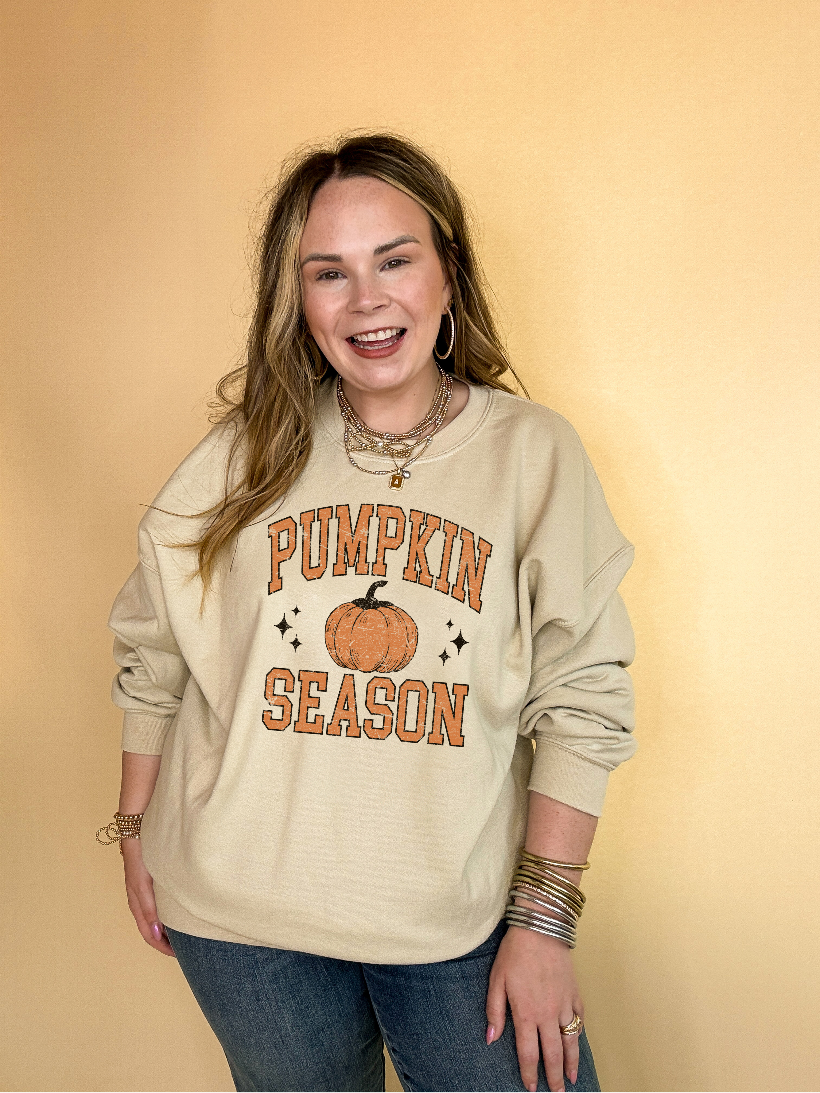 Online Exclusive | Pumpkin Season Graphic Sweatshirt in Multiple Color Options