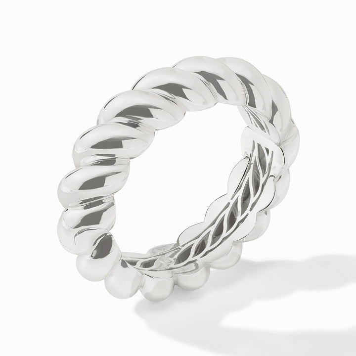 Julie Vos | Ravello Statement Hinge Bangle in Silver