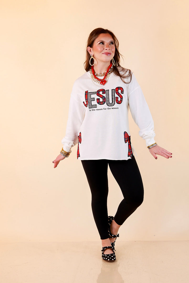 Reason for the Season Jesus Sweatshirt in White