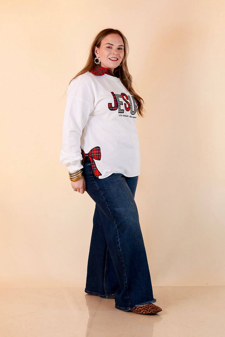 Reason for the Season Jesus Sweatshirt in White