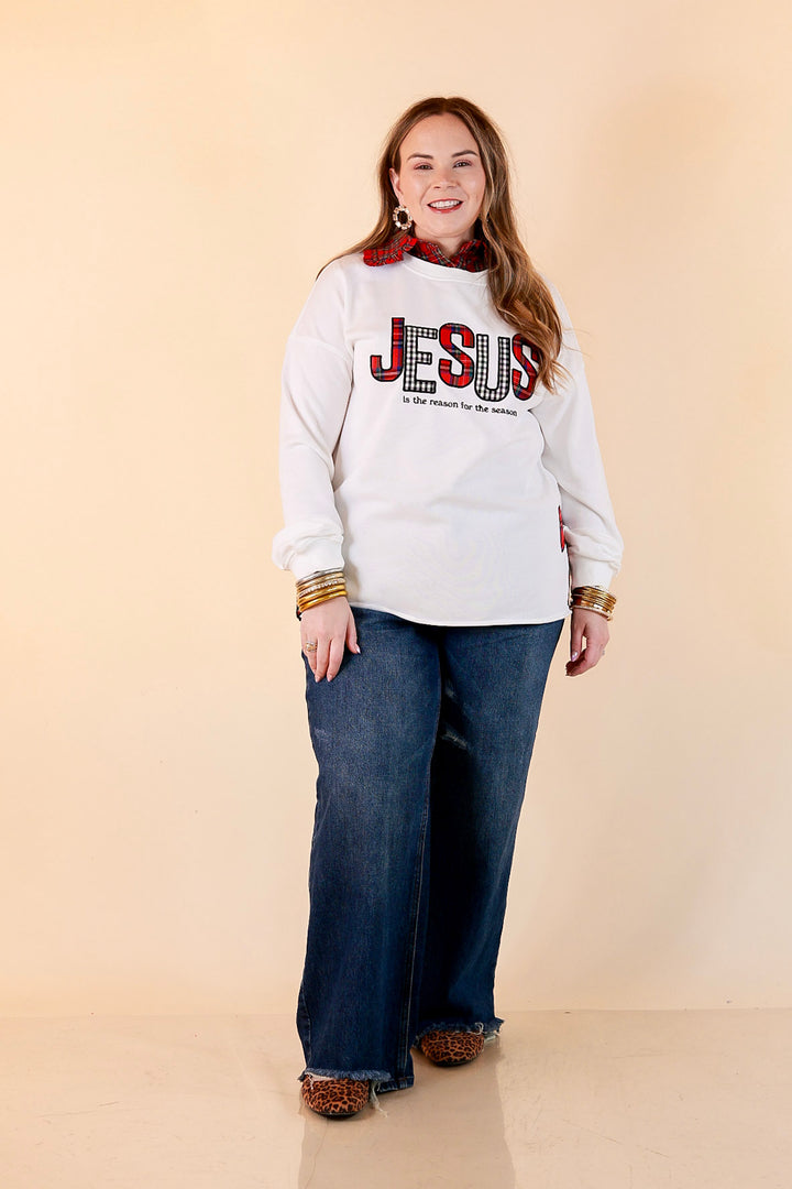 Reason for the Season Jesus Sweatshirt in White