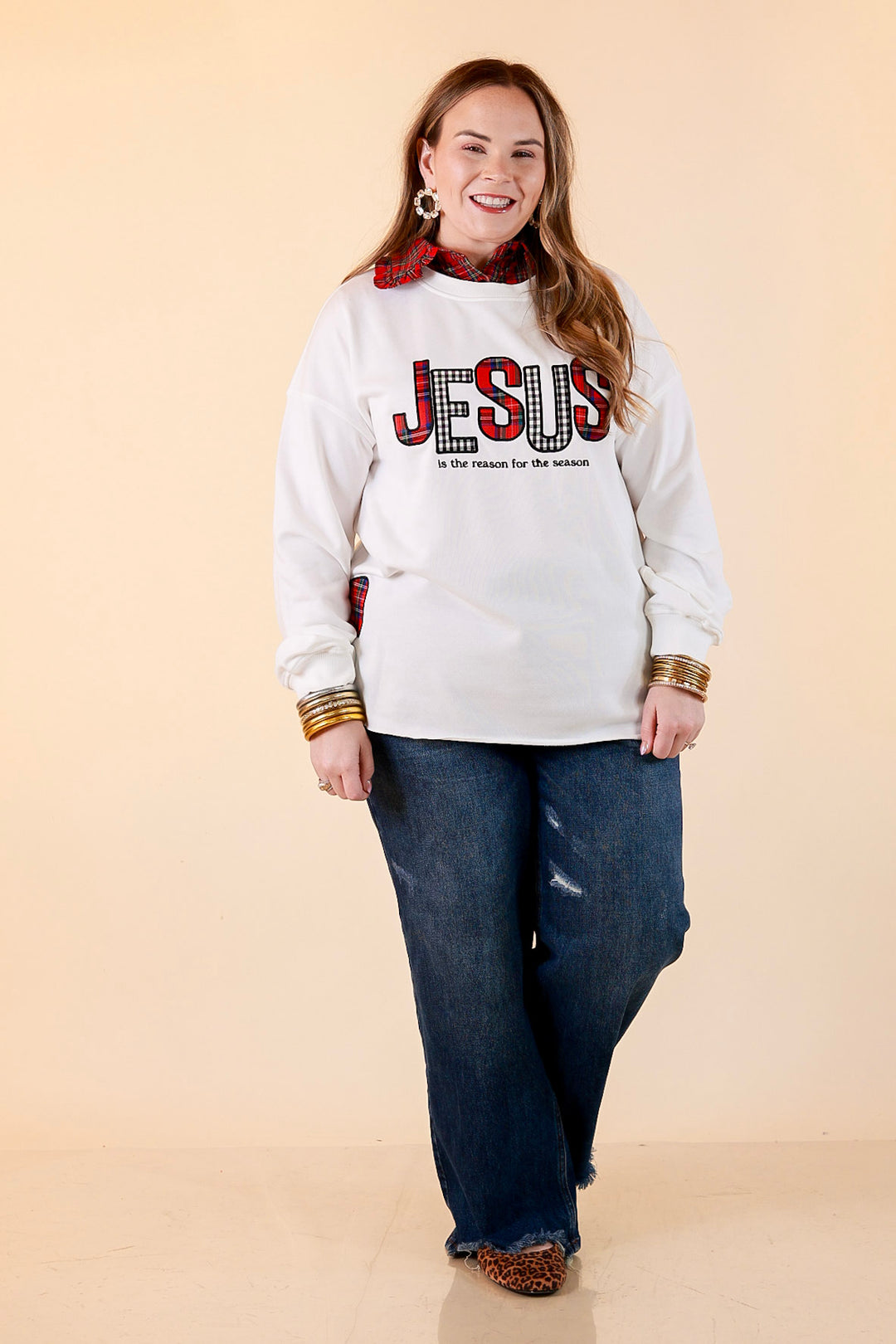Reason for the Season Jesus Sweatshirt in White