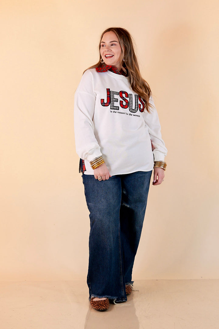 Reason for the Season Jesus Sweatshirt in White