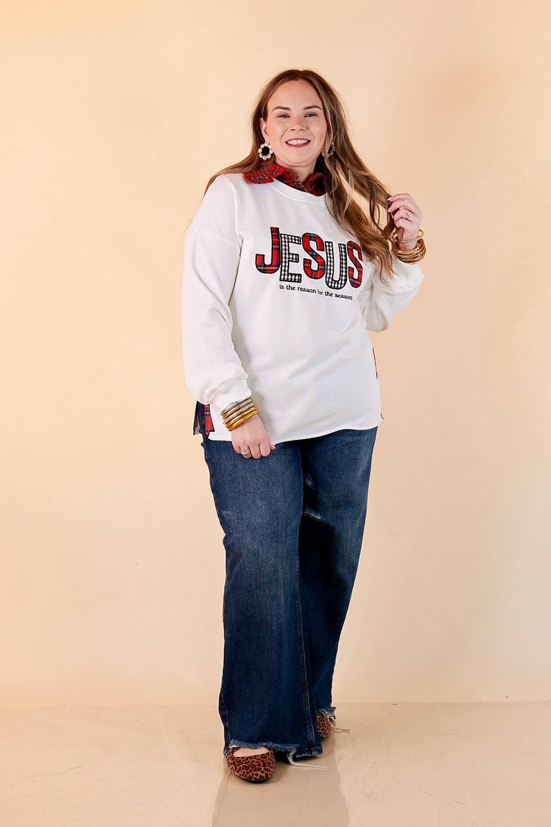 Reason for the Season Jesus Sweatshirt in White