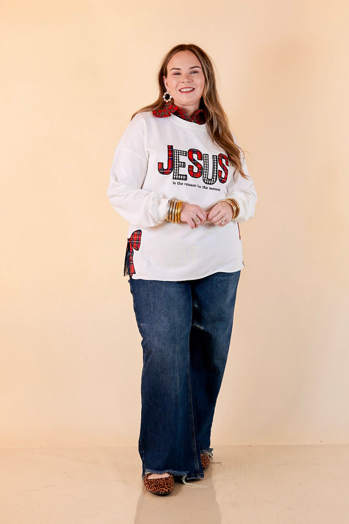 Reason for the Season Jesus Sweatshirt in White