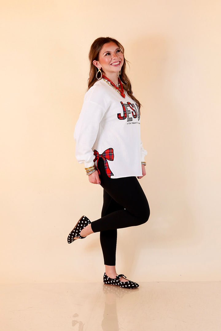 Reason for the Season Jesus Sweatshirt in White