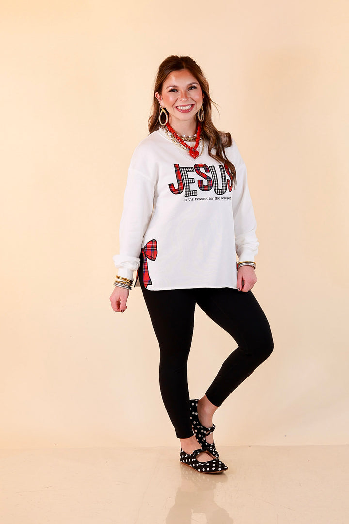 Reason for the Season Jesus Sweatshirt in White