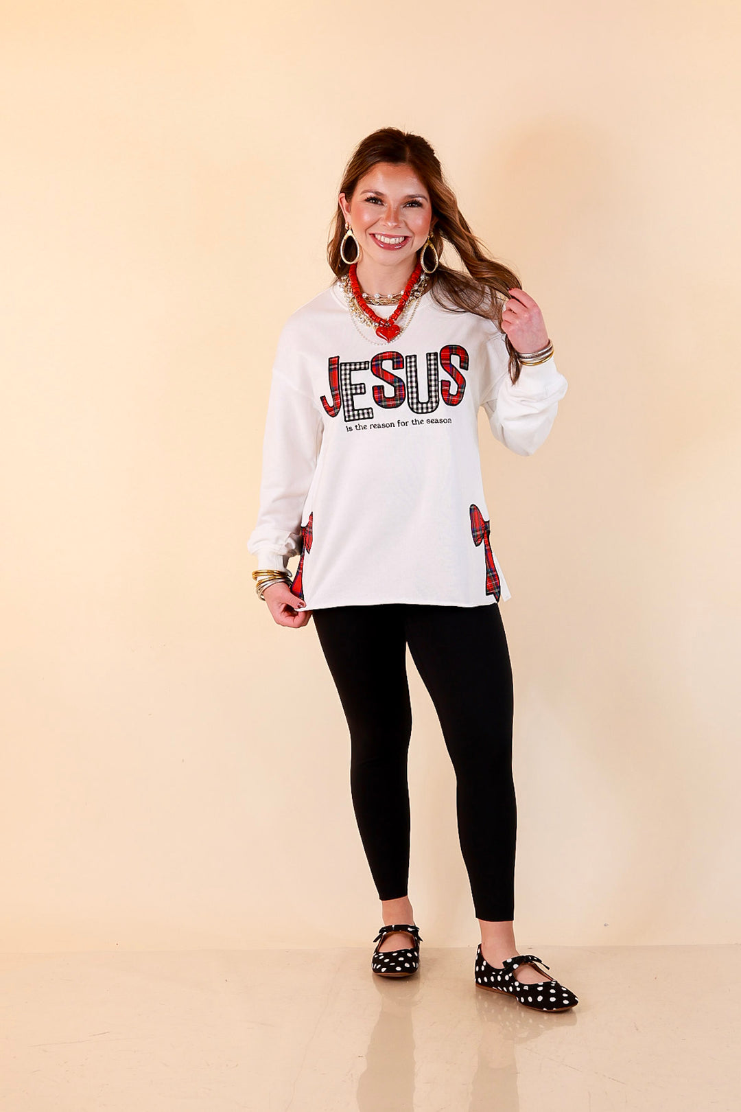 Reason for the Season Jesus Sweatshirt in White