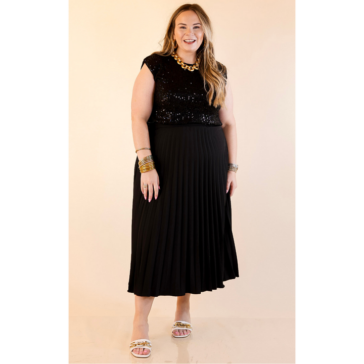 Reasons Why Pleated Midi Skirt in Black